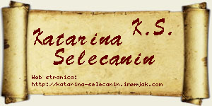 Katarina Selečanin vizit kartica